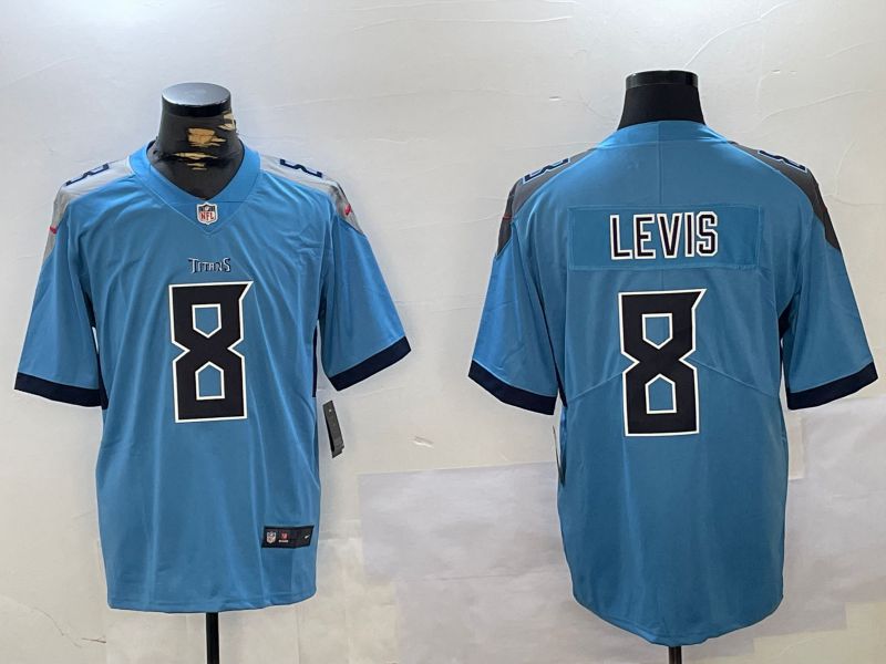 Men Tennessee Titans #8 Levis Light Blue 2024 Nike Vapor Limited NFL Jersey style 2->tennessee titans->NFL Jersey